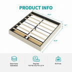 Mixoy Linen Fabric Upholstered Platform Bed Frame with Storage Drawers and Wood Slat