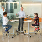 airLIFT XL 28 Pneumatic Height Adjustable Sit-Stand Mobile Laptop Computer Desk Cart