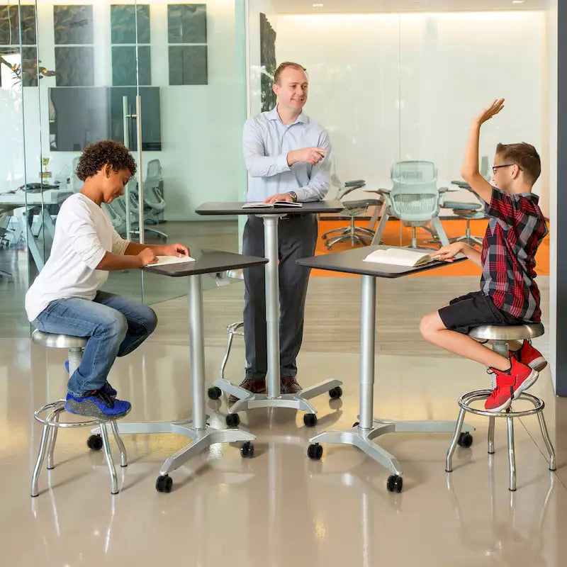 airLIFT XL 28 Pneumatic Height Adjustable Sit-Stand Mobile Laptop Computer Desk Cart