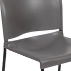 880 lb. Capacity Full Back Contoured Stack Chair with Powder Coated Sled Base