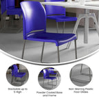 880 lb. Capacity Full Back Contoured Stack Chair with Powder Coated Sled Base