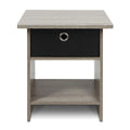Furinno Dario End Table/ Night Stand Storage Shelf with Bin Drawer