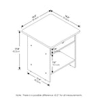 Furinno Dario End Table/ Night Stand Storage Shelf with Bin Drawer