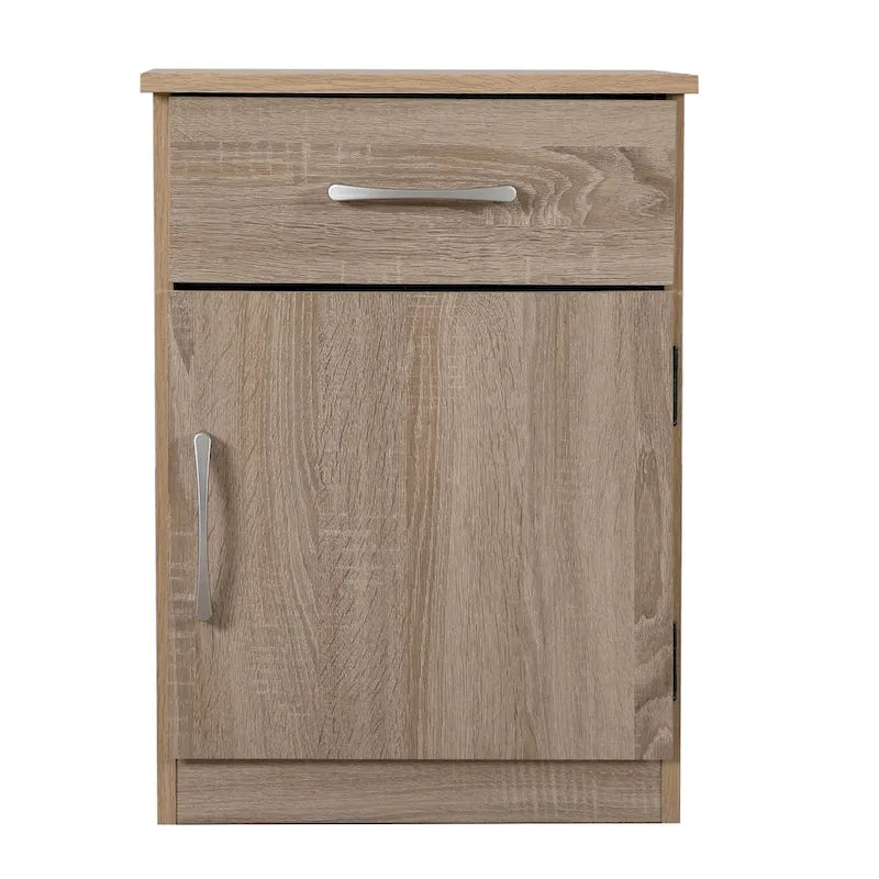 Alston 1-drawer and Cabinet Wood Nightstand