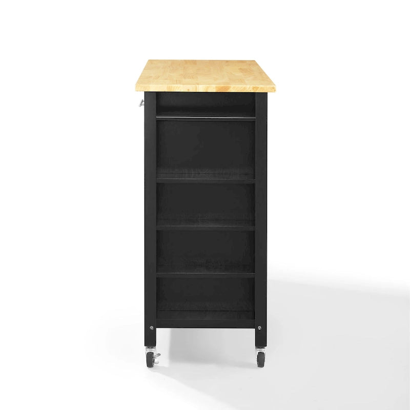 Crosley Savannah Full-size Wood-top Kitchen Cart - 37H x 42W x 18.25D