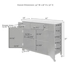 Crosley Savannah Full-size Wood-top Kitchen Cart - 37H x 42W x 18.25D
