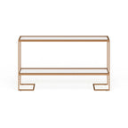 SEI Furniture Grant Glam Gold Matte Finish Console Table