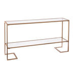 SEI Furniture Grant Glam Gold Matte Finish Console Table