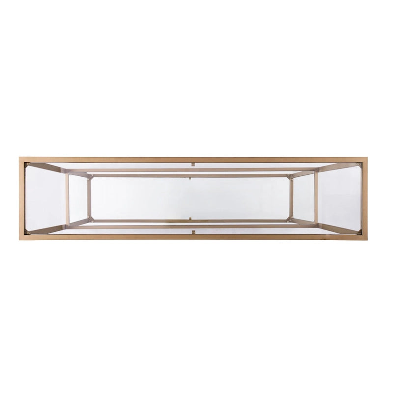 SEI Furniture Grant Glam Gold Matte Finish Console Table