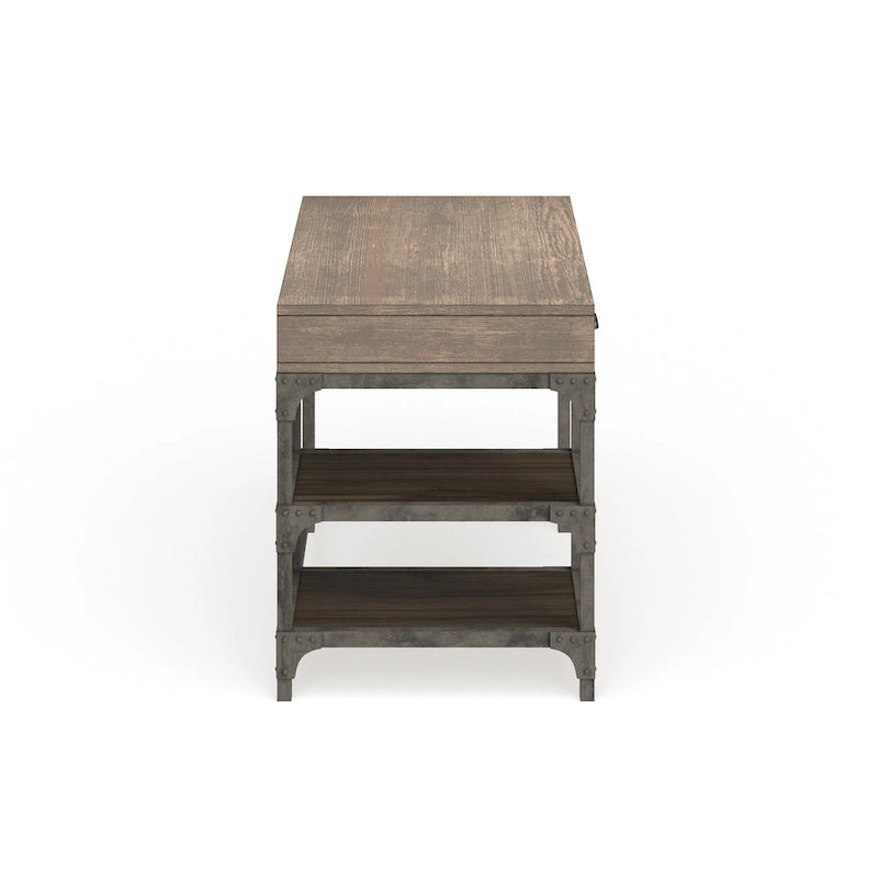 Acme Furniture Gorden Weathered Oak and Antique Silver Desk