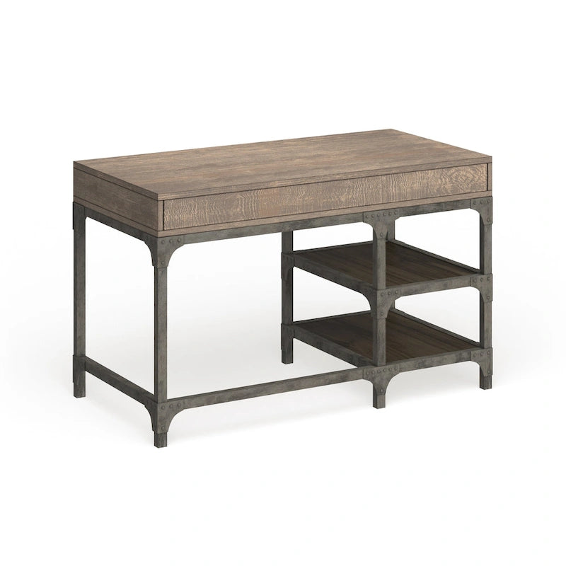 Acme Furniture Gorden Weathered Oak and Antique Silver Desk