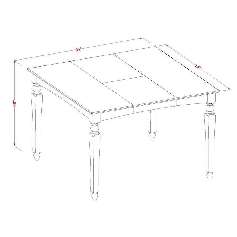 East West Furniture 9 Piece Counter Height Pub Set Includes a Square Dining Table and 8 Kitchen Chairs, Mahogany(Seat Options)