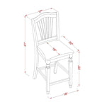 East West Furniture 9 Piece Counter Height Pub Set Includes a Square Dining Table and 8 Kitchen Chairs, Mahogany(Seat Options)