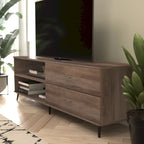 TV Stand for up to 60 TV's with Adjustable Shelf and Storage Drawers