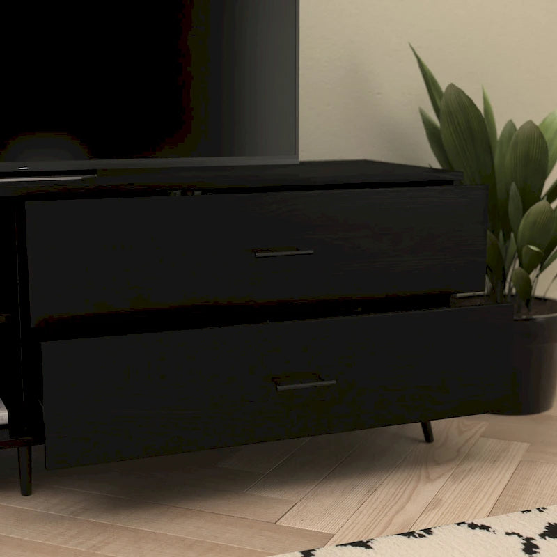 TV Stand for up to 60 TV's with Adjustable Shelf and Storage Drawers