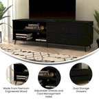 TV Stand for up to 60 TV's with Adjustable Shelf and Storage Drawers