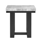 Steve Silver Ludlow Gray Marble Top Side Table