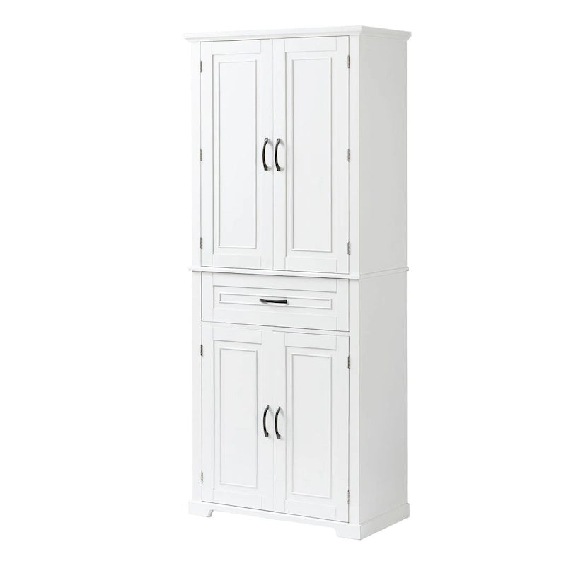 Bathroom Storage Cabinet with Doors and Drawer Multiple Storage Space Adjustable Shelf