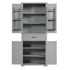 Bathroom Storage Cabinet with Doors and Drawer Multiple Storage Space Adjustable Shelf