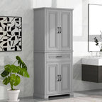 Bathroom Storage Cabinet with Doors and Drawer Multiple Storage Space Adjustable Shelf