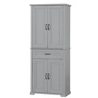 Bathroom Storage Cabinet with Doors and Drawer Multiple Storage Space Adjustable Shelf