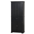 Bathroom Storage Cabinet with Doors and Drawer Multiple Storage Space Adjustable Shelf
