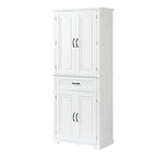 Bathroom Storage Cabinet with Doors and Drawer Multiple Storage Space Adjustable Shelf