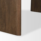Isla Oval Dining Table w/Dark Brown Wood Top & Arched Legs - 86.5L x 39.0W x 30.0H