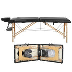 Matthew Black Portable Folding Massage Table with Adjustable Height, Armrests and Respiratory Pillow