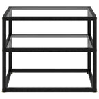 vidaXL Console Table Transparent 19.7x15.7x15.7 Tempered Glass - 19.7 x 15.7 x 15.7