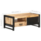 vidaXL Coffee Table Living Room End Table Accent Side Sofa Table Solid Wood