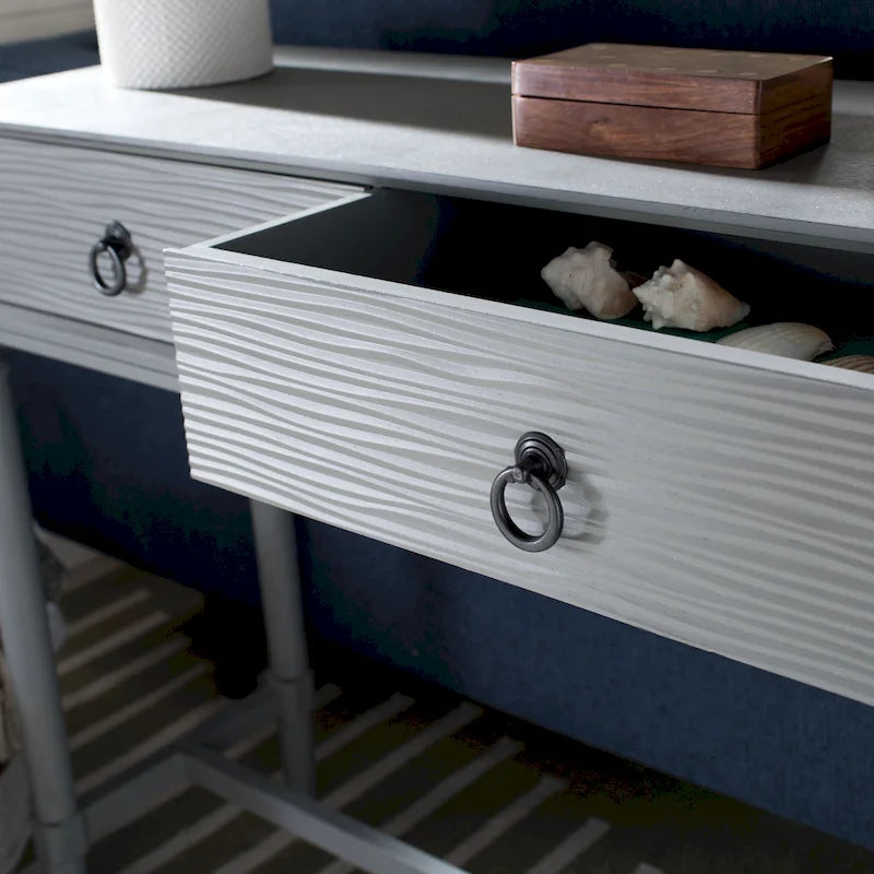 SAFAVIEH Barbra 2-Drawer Console Table - 35.5 W x 13 L x 29.5 H - 36Wx13Dx30H