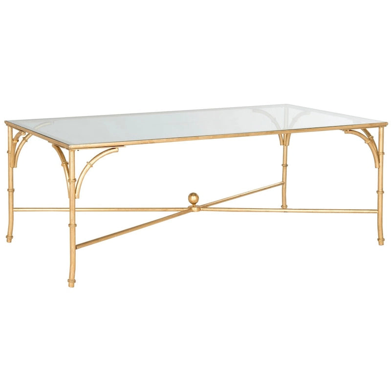 SAFAVIEH Telke Gold Coffee Table - 50 x 26 x 18 - 50Wx26Dx18H