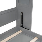 Full Size Murphy Bed Wall Bed with Shelves,Frame Bed
