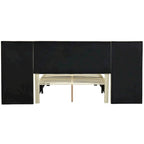 Nestfair Full Size Upholstered Platform Bed with Big Headboard