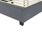 Nestfair Full Size Upholstered Platform Bed with Big Headboard