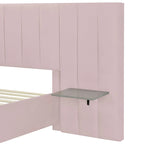 Nestfair Full Size Upholstered Platform Bed with Big Headboard