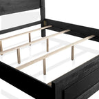 Furniture of America Alaric Modern Black Solid Wood 3-Piece Bed and 2 Nightstand Bedroom Set With LED Headboard