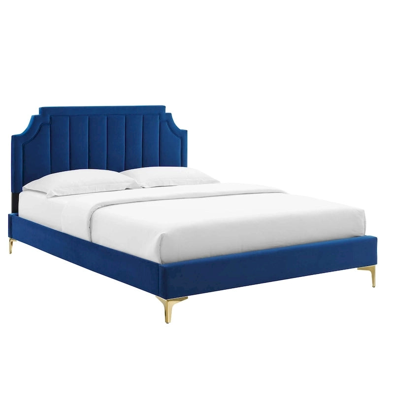 Sienna Performance Velvet Twin Platform Bed