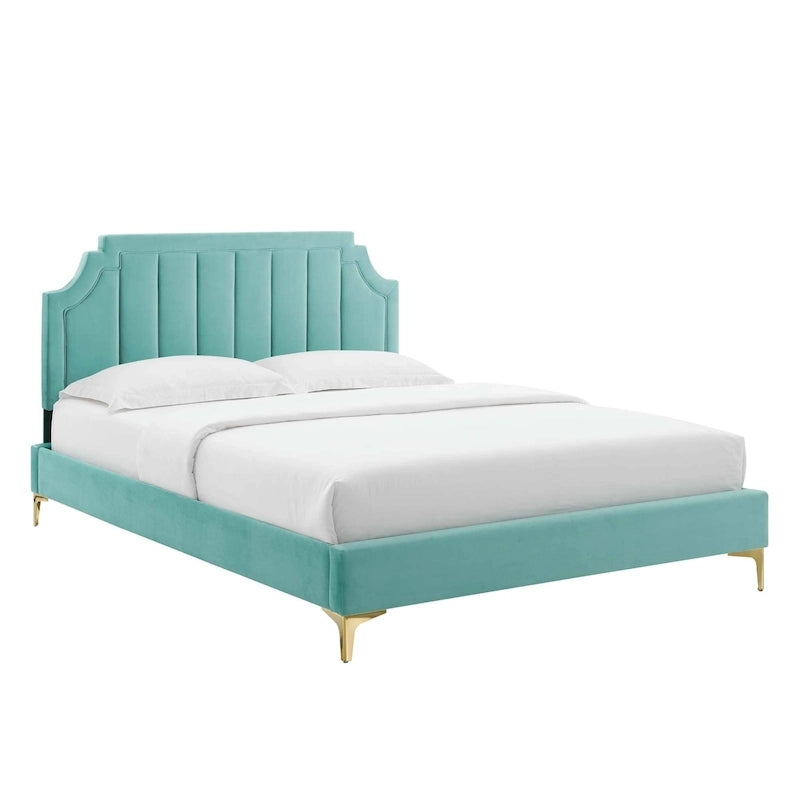 Sienna Performance Velvet Twin Platform Bed