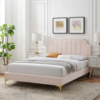 Sienna Performance Velvet Twin Platform Bed