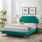 Sienna Performance Velvet Twin Platform Bed