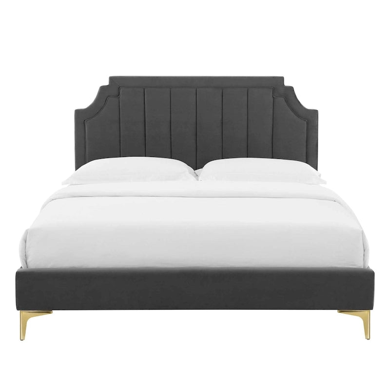 Sienna Performance Velvet Twin Platform Bed