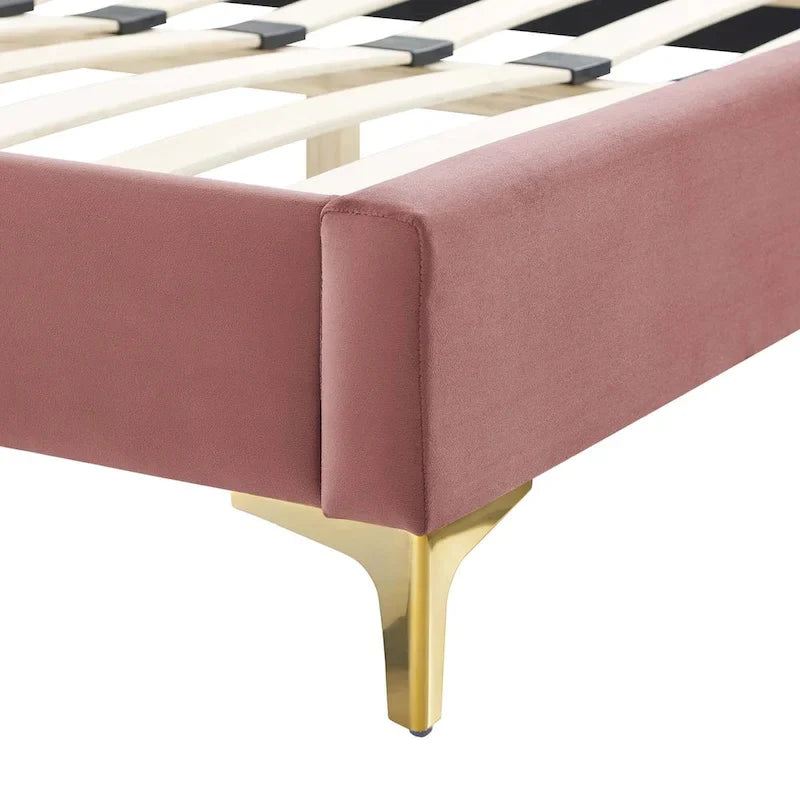 Sienna Performance Velvet Twin Platform Bed