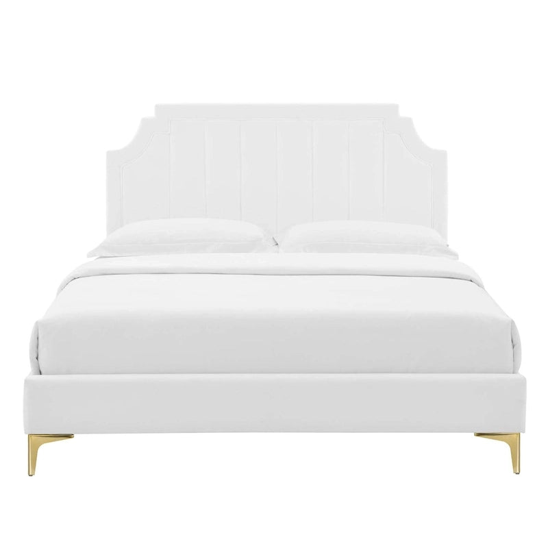 Sienna Performance Velvet Twin Platform Bed