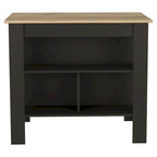 40.5 in. W Wood Kitchen Island Dining Table with 3 Shelves