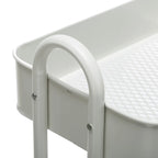 4-Tier Metal Utility Cart with Wheels Storage Shelves Organizer - 17.7x13.7x42.9