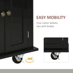 2024 NEW Modern Rolling Kitchen Island Cart with Spice Rack