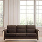 3-Seater Comfortable Sofa with Solid Wood Feet and Side Pocket