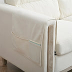 3-Seater Comfortable Sofa with Solid Wood Feet and Side Pocket